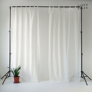 Linen Tales Бяла ленена завеса 130x170 cm White - Linen Tales (LT-CURTDTIE-130x170-W)