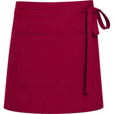 CG Workwear Gastro zástěra Roma s kapsami odolná proti pomačkání třešňová CGW1262