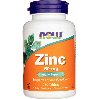 Now Foods Zinok 50 mg 250 tabliet