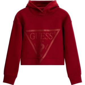 GUESS Спортен суичър без цип за момиче в бордо с лого Guess