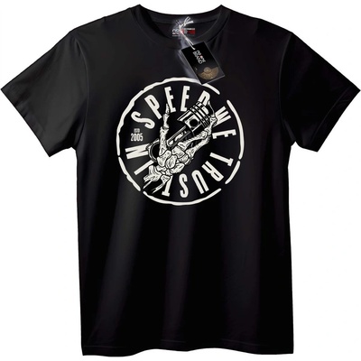 NOONEBRAND Тениска Speer We Trust с Поршен - XL, Black