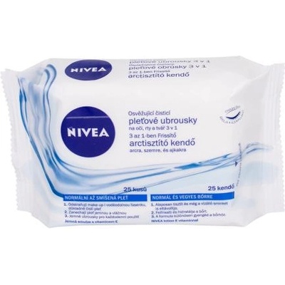 Nivea Cleansing Wipes Refreshing 3in1 почистващи кърпички за нормална към смесена кожа 25 бр