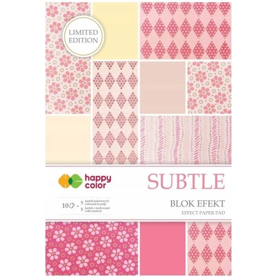Happy Color Sada jednostranných papírů Subtle 220 g/m2 10 ks A4