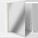 Mexen Kioto L душ стена Walk-in 120 x 200 см, огледало, златна четка - 800-120-103-55-50 (800-120-103-55-50)