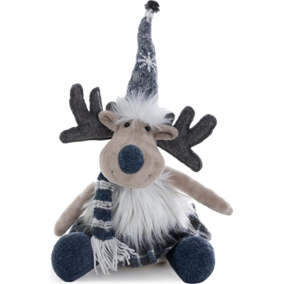 EUROFIRANY EUROFIRANY VIANOČNÁ DEKORATÍVNA REINDEER 38 CM VIACFAREBNÁ