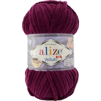 Alize příze Velluto 111 maceškově fialová