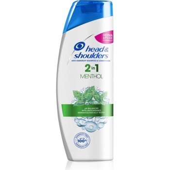 Head & Shoulders Menthol Fresh 2in1 Šampon proti Lupům 330 ml. Osvěžující Mentolová Vůně