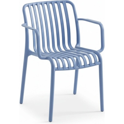 Textilomanie Plastová židle TREGO s područkami, modrá