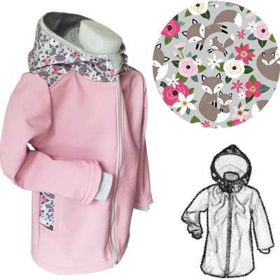 Softshellový kabátek s fleecem Lišky světle růžová – Zbozi.Blesk.cz