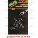Rybářské karabinky a obratlíky Fox Edges Kuro Micro Hook Ring Swivels