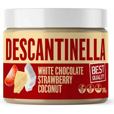 Descanti Descantinella White Chocolate Strawbery Coconut orechová nátierka 300 g