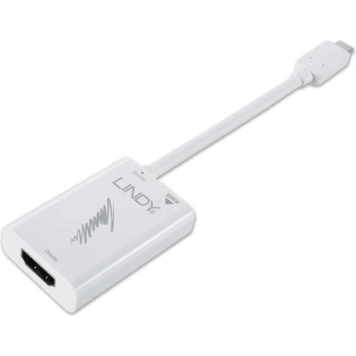Lindy Конвертор Lindy LNY-43178, от USB Type C(м) към HDMI(ж), бял (LNY-43178)