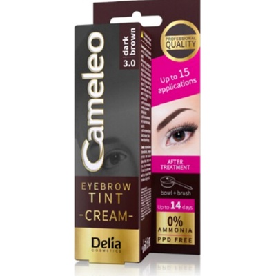 Delia Cosmetics Cameleo profesionálna krémová farba na obočie bez amoniaku Dark Brown 15 ml