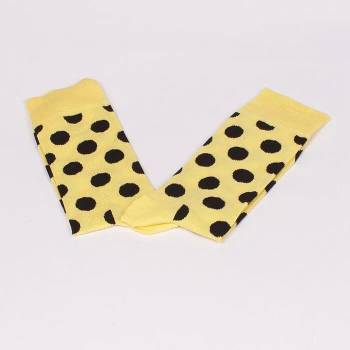 Image 1 of Свежи мъжки чорапи в жълт цвят с големи черни точки