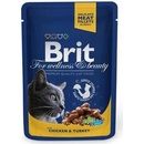 Krmivo pro kočky Brit Premium Cat Pouches Chicken Chunks for Kitten 24 x 100 g