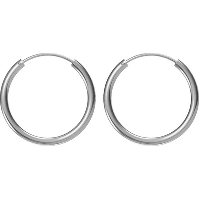 Argento Strieborné náušnice krúžky - 14 mm priemer 67494