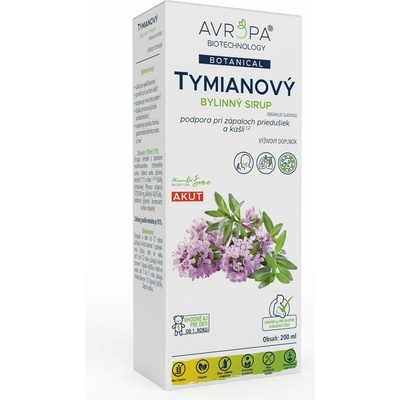 Avropa Tymiánový bylinný sirup 200 ml
