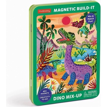 Mudpuppy Magnetická stavebnica Dino Mix-Up