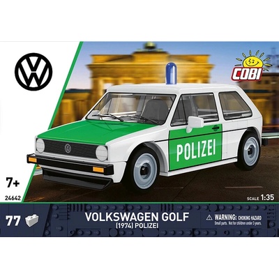 Cobi 24642 Volkswagen Golf (1974) Polizei, 1:35, 77 k