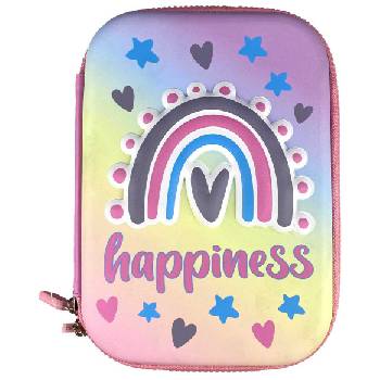 S-Cool Твърд 3D несесер S. Cool - Happiness, с 1 цип (SC2209)