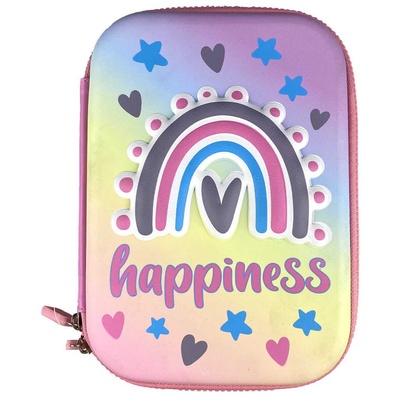 S-Cool Твърд 3D несесер S. Cool - Happiness, с 1 цип (SC2209)