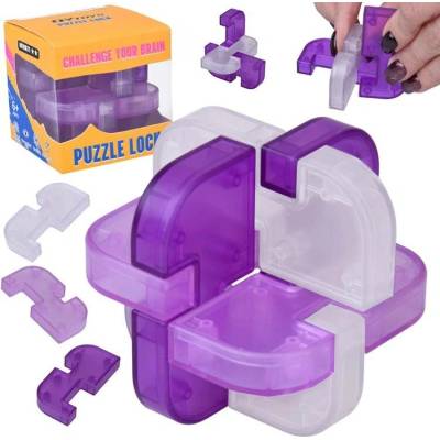 JOKOMISIADA Hlavolam Puzzle Lock fialový