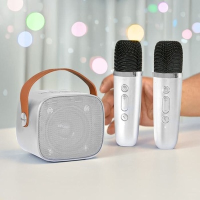 Bezdrótový karaoke set s 2 mikrofónmi a 6W reproduktor