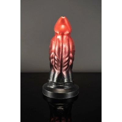 Twisted Beast Xaphan Demon Blood Ombre XL, prémiové silikónové dildo s Vac-U-Lock prísavkou 30,4 x 5,9–10,6 cm