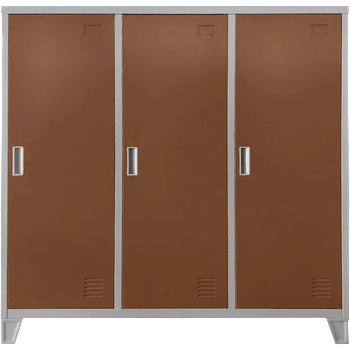 Carmen Метален шкаф Carmen CR-1605-3 JZ - сив / светлокафяв (3580179_7)