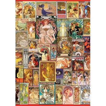 Art Puzzle - Puzzle Art Nouveau Poster Collage - 1 500 piese