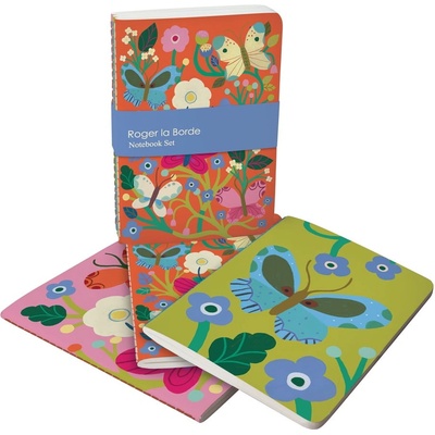 Roger la Borde Тетрадки 64 стр. 3 бр. A6 Butterfly Garden - Roger la Borde (A6E 079S)