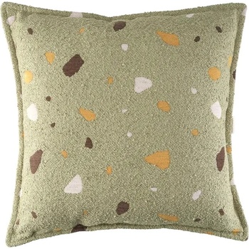 Wigiwama Зелена детска възглавница за диван от букле и шенила Terrazzo Block - Wigiwama (W598994)