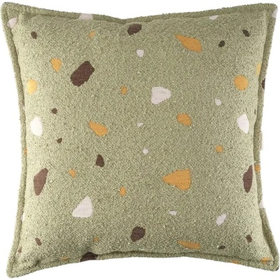 Wigiwama Зелена детска възглавница за диван от букле и шенила Terrazzo Block - Wigiwama (W598994)