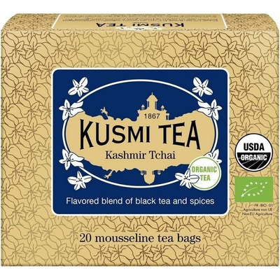 Kusmi Tea Porciovaný čierny čaj Kashmir Tchai Bio 20 vrecúšok