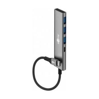 Goobay Slim 4-Port USB Hub, USB-C to USB-C/USB-A, 5 Gbit/s | 76562