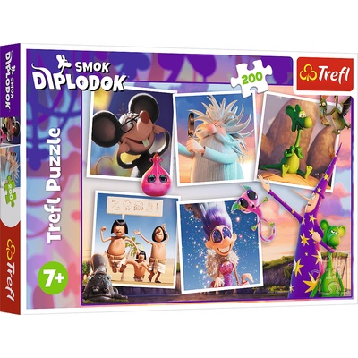 Trefl - Puzzle Smok Diplodok - 200 piese