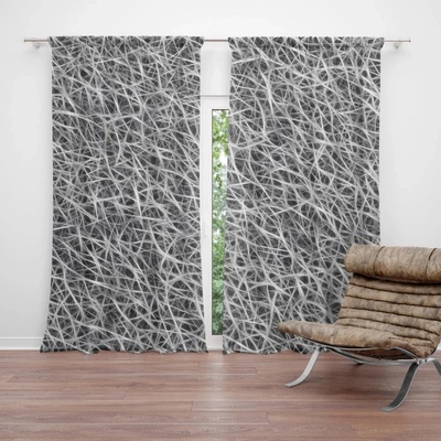 Sablio Záves Biele vlákna: 2 ks 140x250 cm
