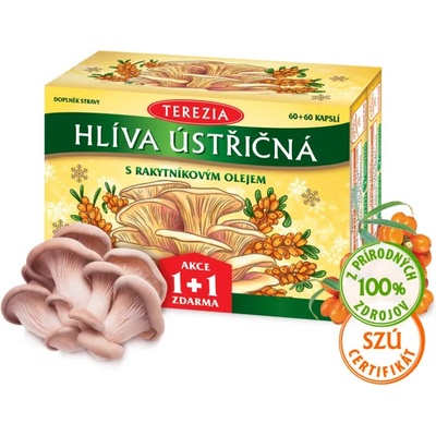 Terezia hliva ustricovitá s rakytníkovým olejom Vianočné balenie 2025 60+60 kapsúl