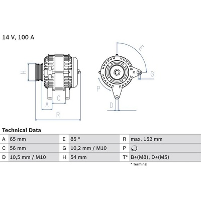 BOSCH 0 986 047 270 generátor (0986047270)