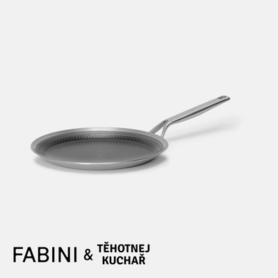FABINI Palačinková pánev & Těhotnej kuchař 2.0, 28 cm - Nerezová pánev s hybridním keramickým povrchem z vícevrstvé nerezové oceli