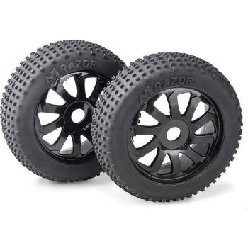 Гуми с джанти за бъги комплект Absima Wheel Set Buggy "Razor" 10 Spokes/Dirt black 1: 8 (2) 2520015 (2520015)