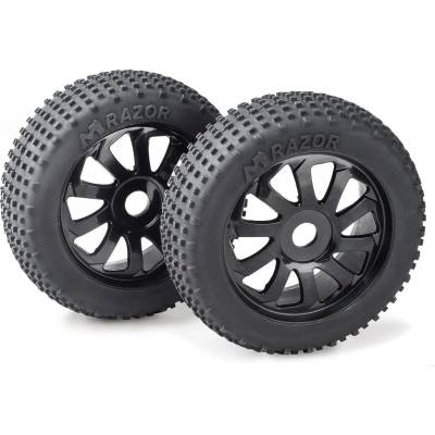Гуми с джанти за бъги комплект Absima Wheel Set Buggy "Razor" 10 Spokes/Dirt black 1: 8 (2) 2520015 (2520015)