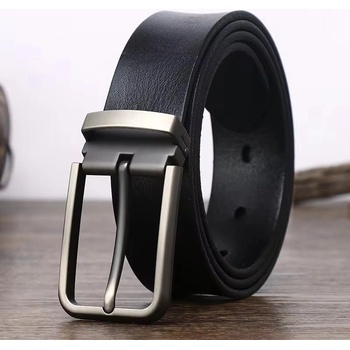 DELIS Мъжки колан c-160, естествена кожа, черен (c-160)