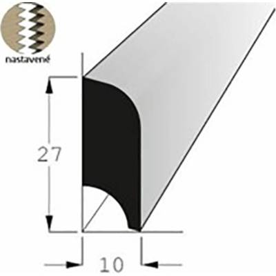 Lišta podlahová dub 27x10mm, délka 240cm, nastavavovaná