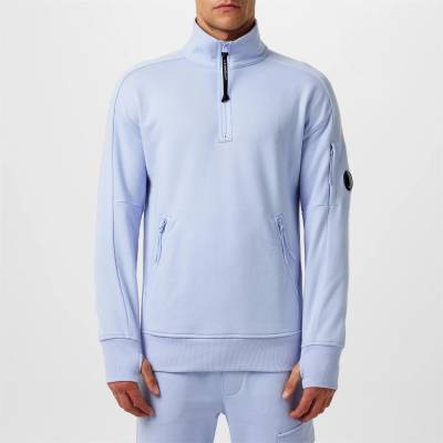 C.P. Company Блуза CP COMPANY Lens Arm Quarter Zip Sweatshirt - Cosmic Sky 750