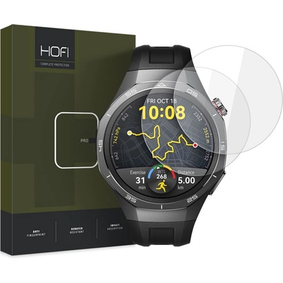 2 броя стъклени протектори FULL GLUE за Huawei Watch GT 5 Pro (46mm) от Hofi Glass Pro+ 2-Pack - Прозрачни (5906302371174)