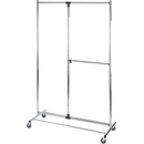 Sivý kovový teleskopický pojazdný stojan na oblečenie Profissimo – Wenko