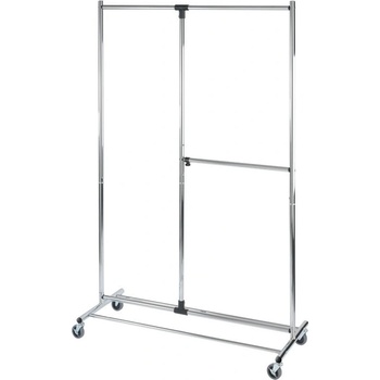 Sivý kovový teleskopický pojazdný stojan na oblečenie Profissimo – Wenko