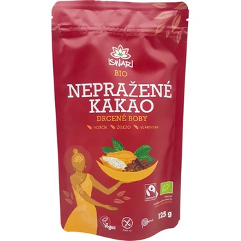 Iswari Nepražené kakaové boby drcené Bio 125 g