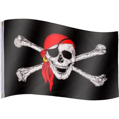 FLAGMASTER Pirátská vlajka Jolly Roger, 120 x 80 cm